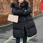 冬ダウンコートレディース ベンチコート 冬 可愛い 中綿 ロング丈 ダウンジャケット 軽量 厚手 長袖 防寒コート アウター バイク 通勤 通学 スタンドカラー