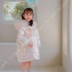 中綿 コート キッズ アウター ベンチコート ジュニア ジャケット キラキラ スパンコール 女の子中綿コート 子どもコート ガールズ フード付き ジャケット