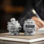 置物 狛犬 開運 かわいい シーサー 置物 玄関 ペア 記念品 風水 魔除け 厄除け 商売繁盛 開運祈願 商売繁盛 風水グッズ 開運グッズ 縁起物 玄関 寝室 神棚