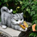 ソーラーライト屋外猫ガーデンライト...