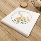 四角 正方形 スクエア 花柄 座布団 �