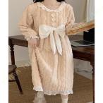 パジャマ フランネル ワンピース 冬 もこもこパジャマ 着る毛布 暖かい ネグリジェ 着ぐるみパジャマ 柔らかい ふわふわ ルームウェア 長袖 部屋着 寝間着