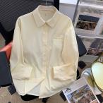 シャツ レディース とろみ ブラウス 長袖 おしゃれ オフィス 春夏 秋冬 きれいめ トップス シフォン 襟付き 前開き ボタン シワになりにくい 大きいサイズ 白