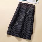 ショッピング森ガール ウールスカート レディース 森ガール ハイウエスト ロングスカート スリット チェック ラシャスカート 格子柄 ペンシルスカート タイト スカート 秋冬