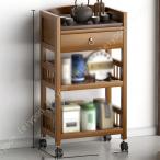 キッチンワゴン 3段 スリム 木製 ナチュラル 美容室ワゴン キッチンワゴン マルチワゴン サイドワゴン キャスターワゴン キャスター付き インテリア 収納