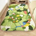 ラグ 洗える マット オールシーズン ラグマット 夏ラグ 夏用ラグ 不規則 異形 シャギーラグ カーペット 北欧 おしゃれ かわいい らぐ オフホワイト