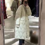 キルティングコート レディース 防風 暖かい ロング丈 ジャケット シンプル ウルトラライト 韓国ファッション ストリート系 無地 ジャケット コート