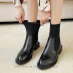ショッピングニットブーツ ショートブーツ ニットブーツ 柔らかい 伸縮性 厚底 ローヒール 疲れにくい クッション入り スリップオン レディース トラックソール ラウンドトゥ 履きやすい