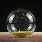 ガラスドーム ガラスドーム 小さい コレクション プリザーブドフラワー ジュエリー 工芸品 景観花瓶 卓上飾り コレクターアイテム用 木質ベース付き