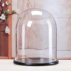 ガラスドーム 円柱 防塵カバー 透明ドームカバー 収納ボックス オフィス 店舗 ほこり防止 クリアケース ディスプレイ ジュエリー コレクターアイテム 装飾用
