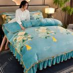 ショッピング薔薇 布団カバー 薔薇柄 クイーン 3点セット 寝具カバー 掛け布団カバー 防寒 インテリア 敷き布団カバー 羽毛布団カバー おしゃれ 暖かい 静電気防止加工 保温