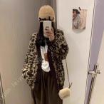 カーディガン レディース 長袖 ヒョウ柄 シンプル ゆったり ニットカーディガン Vネック セーター ニット おしゃれ 学院風 かわいい 秋冬 トップス