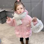 中綿 コート キッズ アウター ベンチコート ジュニア ジャケット 女の子 中綿コート 子どもコート ガールズ フード付き ロング丈 子供ジャケット ダウンコート