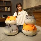 ねこぬいぐるみ かわいい まん丸 もちもち おもちゃ おもしろい まん丸 可愛い 寝室 ソファー用 もちもち 女性 子供 ねむねむ うつ伏せ寝 ベッドルーム