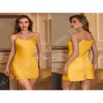 ショッピングセクシー セクシー ランジェリー サテン ワンピース ベビードール スリップ 透け防止 レディース キャミソール シンプル パジャマ ナイトウェア 無地 寝間着 可愛い