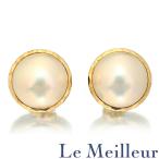 マベパールピアス マベ真珠 12.7mm K18 中古 プレラブド 返品OK