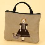 Yahoo! Yahoo!ショッピング(ヤフー ショッピング)俣野温子（またのあつこ）ATSUKO MATANO 刺繍ポーチ ドール モカ「全国送料430円」