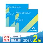 コンタクトレンズ 1DAY コンタクト WAVEワンデー ウォータースリム plus 30枚 2箱 送料無料 高含水 コンタクトレンズ ワンデー