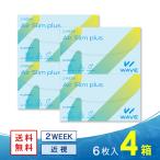 コンタクト 2WEEK【6枚4箱セット】WAVE 2ウィーク エアスリムplus 6枚入り 4箱  ソフトコンタクトレンズ コンタクトレンズ 2WEEK 2週間交換