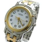 エルメス 時計 HERMES クリッパー CL4.220 レディース ゴールドコンビ 白文字盤 箱 保証書 クォーツ 稼動品