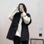 デニムベスト レディース ベスト 前開き ジレ ゆったり ジレベスト 女性 アウター ノースリーブ デニムジャケット 春秋 カジュアル
