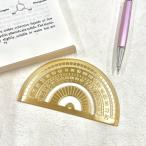 [ античный Gold половина иен транспортир ] латунь измерение школа офис канцелярские товары канцелярские принадлежности стол модный офисная работа сопутствующие товары интерьер канцелярские товары 