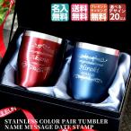 2022 敬老の日 プレゼント ギフト 名入れ ペア タンブラー おしゃれ 結婚祝い 名前入り 真空 ステンレス カラー タンブラー 350ml 優良 孫