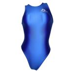 [SWIMON].. купальный костюм женский девушки 700 задний Zip вода лампочка модель одноцветный синий глянец металлик N1 - ikatto 