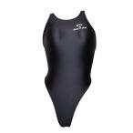 [SWIMHXBY].. купальный костюм женский девушки 280 высокий ноги модель чёрный одноцветный глянец металлик 