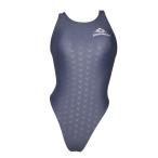 [SWIMON] 競泳水着 レディース ガールズ ハイカット 濃グレー 600　フィットネス　ハイレグ