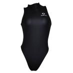 [SWIMHXBY] 競泳水着 レディース ガールズ 203 PU素材 ウォーターポロ バックジップ　黒