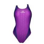 [SWIMHXBY].. купальный костюм женский девушки 281 Basic фиолетовый темно-синий 