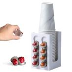 コーヒーカプセルホルダー 紙コップ収納 ラック カプセル スタンド カプセルタワー キッチンオーガナイザー ネスカフェ ドルチェグスト ネスプレッソ コーヒーカ