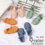 サンダル キッズ 子供 男の子 女の子  ビーチサンダル サマーシューズ フラット ぺたんこ ストラップ サイズ調節可 編みデザイン かわ