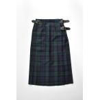 ショッピングmiddle 【For WOMEN】O'NEIL OF DUBLIN (オニールオブダブリン) Worsted Wool-Tartan Middle Kilt Skirt [BLACK WATCH]