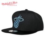 ミッチェル&ネス スナップバックキャップ 帽子 MITCHELL&NESS メンズ レディース NBA マイアミ ヒート bk