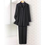 レディースフォーマルセットアップスーツ 冠婚葬祭 ブラックフォーマル 礼服 法事 慶事 パンツ 選べる股下 Le fait(ルフェ) ギフト包装不可