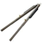 ZEN CAMPS 火バサミ兼トング シルバー 薪バサミ 焚火トング キャンプ アウトドア BBQトング おしゃれキャンプ 真鍮 伸縮火ばさみ 伸縮可能 コンパクト