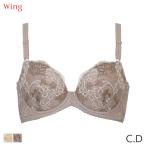 ウイング ブラジャー 3/4カップ 脇から背中をおさえてスムージング(C D)KB2506