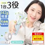 【期間限定特価！冷感リング無料】ハンディファン 静音 首かけ 扇風機 手持ち 卓上 スリム コンパクト Type-C 充電式 軽量 ネックファン 二重羽根 ハンズフリー