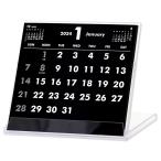 ショッピング卓上カレンダー 2024年CDケース卓上カレンダー（ブラック&ホワイト）12冊から名入れ無料