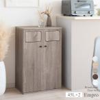 ダストボックス 45L×2個 ゴミ箱 ごみ箱 分別 45L 大容量 キッチン スリム コンパクト 木目調 収納 北欧 おしゃれ モダン Empro エンプロー 宮武製作所 DB-802