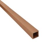 送料無料 ウッドデッキ 人工木 材 フェンス柱 DIY 材料 55×55×2000mm ライトブラウン (3.0kg) フェンス材 中空材 樹脂デッキ 木材
