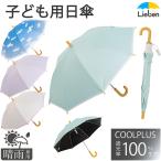 日傘 子供用 キッズ 50cm×8本骨 晴雨兼用 UVカット 遮光1級 遮熱 ジャンプ傘 無地/青空 LIEBEN-0351