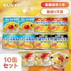 サンヨー堂 フルーツ缶詰 10缶セット サンヨー 缶詰 フルーツ缶 みつ豆 杏仁 パイン みかん フルーツミックス 長期保存 SANYO 果物 防災食 保存食