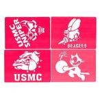  stencil сиденье 4 шт. комплект 20x28cm милитари 