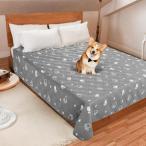 LOOBANI 防水カバー ベッド 防水シーツ シングル ダブル ベッド 犬 猫用 ベッドカバー 防水 ソファー 防水シーツ 漏れ防止 滑り止め