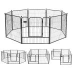 PETTOM собака Circle домашнее животное забор домашнее животное клетка собака мера средний для больших собак стальной compact 8 листов комплект высота 80cm высота 100cm