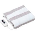 山善 電気毛布 敷き 電気敷毛布 (130×80cm) (丸洗い可能) (ダニ対策機能) (温度調節機能) ホワイト×ベージュ YMS-16