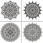 Rolin Roly цветочный принт ...4 pcs 30x30cm man dala чертёж для шаблон DIYsk LAP stencil сиденье картина белый 